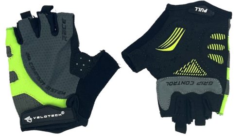 BikeTrade L/XL rövid kesztyű fekete-zöld