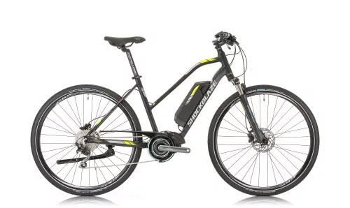 Shockblaze Pulse E600 férfi pedelec crosstrekking kerékpár fekete
