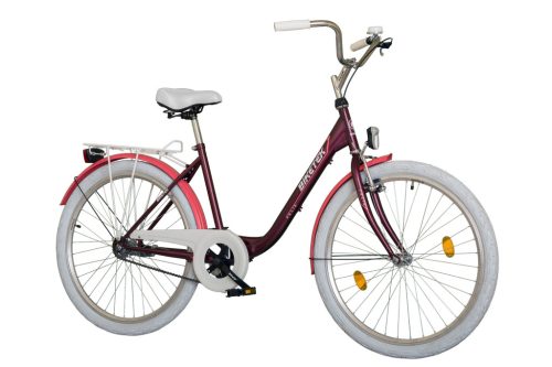 Biketek Feliz 26 kontrás városi kerékpár burgundy