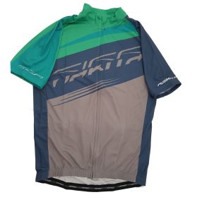 Nakita&Siga unisex kerékpáros mez szürke-zöld M