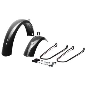 Koliken 12" fém pálcás sárvédőszett fekete