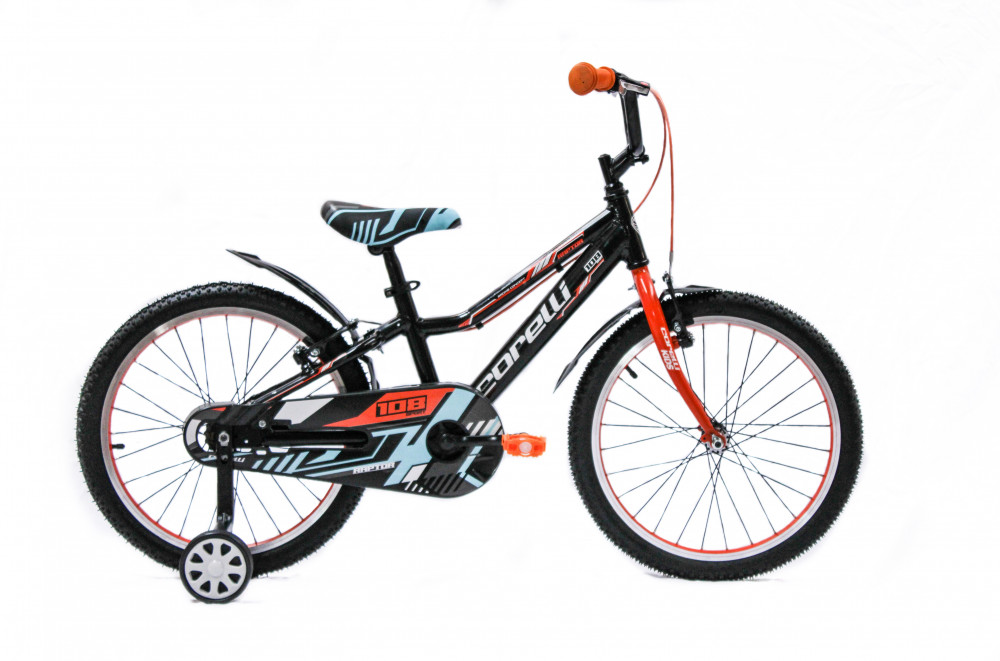 Corelli Raptor 16 gyerek könnyűvázas kerékpár Fekete-Kék-Narancs